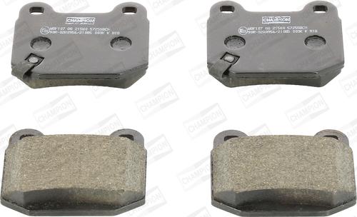 Champion 572558CH - Brake Pad Set, disc brake autospares.lv