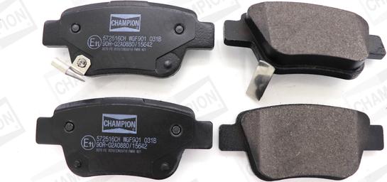 Champion 572516CH - Brake Pad Set, disc brake autospares.lv