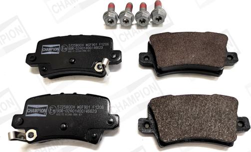 Champion 572580CH - Brake Pad Set, disc brake autospares.lv