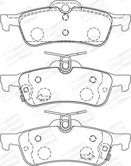 Champion 572588CH - Brake Pad Set, disc brake autospares.lv