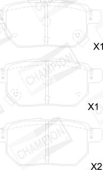 Champion 572632CH - Brake Pad Set, disc brake autospares.lv