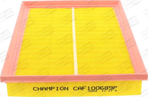 Champion CAF100689P - Air Filter, engine autospares.lv