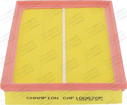 Champion CAF100670P - Air Filter, engine autospares.lv