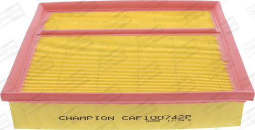 Champion CAF100742P - Air Filter, engine autospares.lv