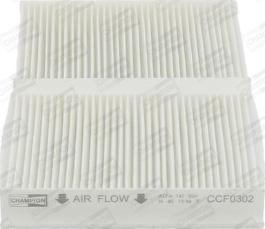 Champion CCF0302 - Filter, interior air autospares.lv