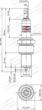 Champion CCH1254 - Spark Plug autospares.lv