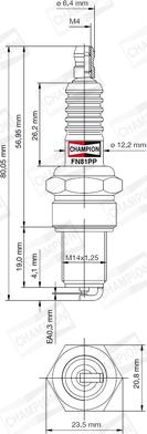 Champion CCH1253 - Spark Plug autospares.lv