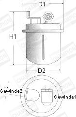 Champion L207/606 - Fuel filter autospares.lv