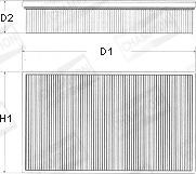 Champion U590/606 - Air Filter, engine autospares.lv