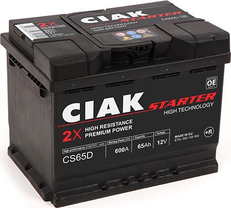 CIAKStarter CS65D - Starter Battery autospares.lv