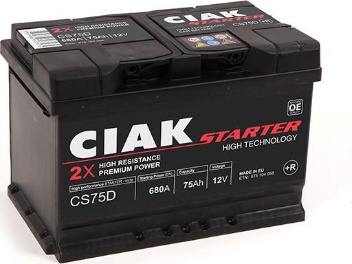 CIAKStarter CS75D - Starter Battery autospares.lv