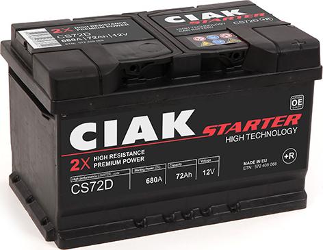 CIAKStarter CS72D - Starter Battery autospares.lv