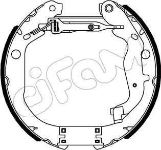 Cifam 151-558 - Brake Shoe Set autospares.lv