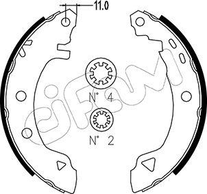 Cifam 153-002 - Brake Shoe Set autospares.lv