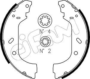 Cifam 153-074 - Brake Shoe Set autospares.lv