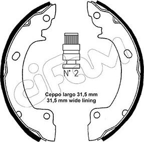 Cifam 153-165 - Brake Shoe Set autospares.lv