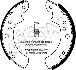 Cifam 153-116 - Brake Shoe Set autospares.lv