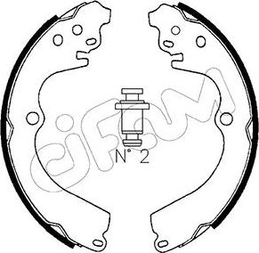 Cifam 153-383 - Brake Shoe Set autospares.lv