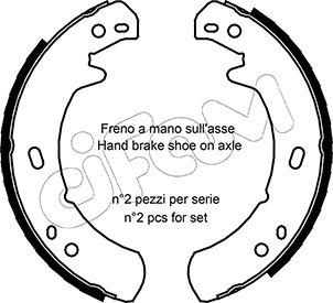 Cifam 153-373 - Brake Shoe Set, parking brake autospares.lv