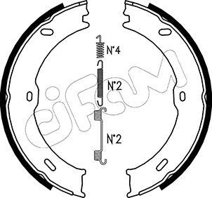 Cifam 153-246K - Brake Shoe Set, parking brake autospares.lv