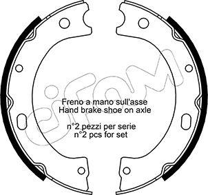 Cifam 153-289 - Brake Shoe Set, parking brake autospares.lv