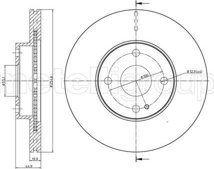 Cifam 800-999 - Brake Disc autospares.lv