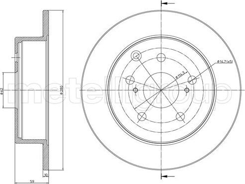 Cifam 800-991C - Brake Disc autospares.lv