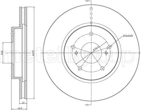 Cifam 800-945C - Brake Disc autospares.lv