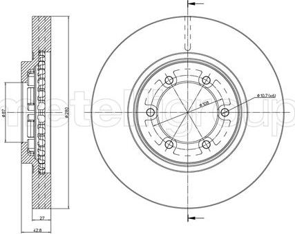 Cifam 800-954C - Brake Disc autospares.lv