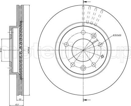 Cifam 800-961C - Brake Disc autospares.lv