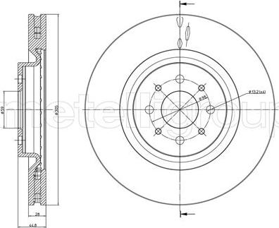 Cifam 800-907C - Brake Disc autospares.lv