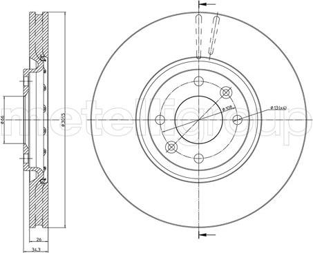 Cifam 800-985C - Brake Disc autospares.lv