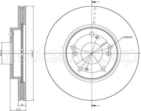 Cifam 800-932C - Brake Disc autospares.lv