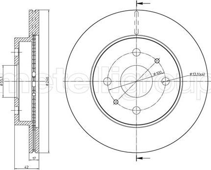 Cifam 800-923C - Brake Disc autospares.lv