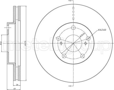 Cifam 800-979C - Brake Disc autospares.lv