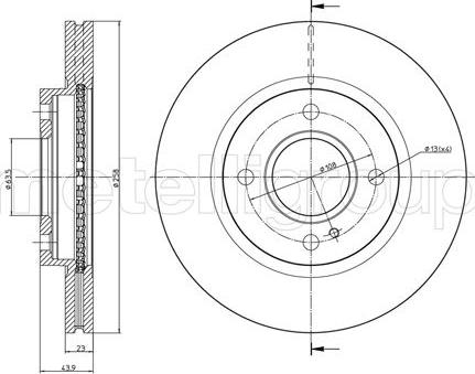 Cifam 800-975C - Brake Disc autospares.lv