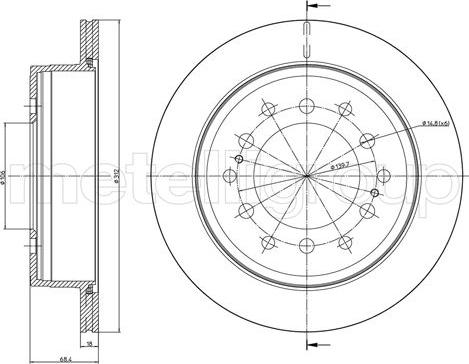 Cifam 800-972C - Brake Disc autospares.lv