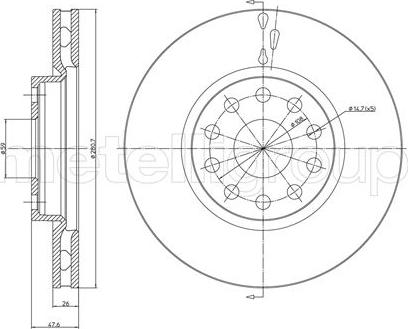 Cifam 800-409C - Brake Disc autospares.lv