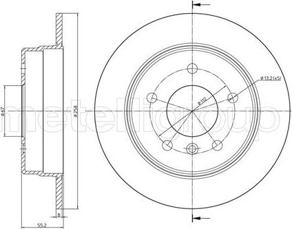 Cifam 800-599C - Brake Disc autospares.lv