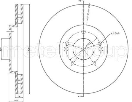 Cifam 800-593C - Brake Disc autospares.lv