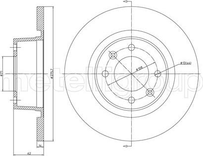 Cifam 800-558C - Brake Disc autospares.lv