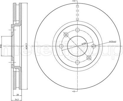 Cifam 800-557C - Brake Disc autospares.lv