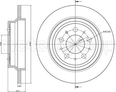 Cifam 800-562C - Brake Disc autospares.lv