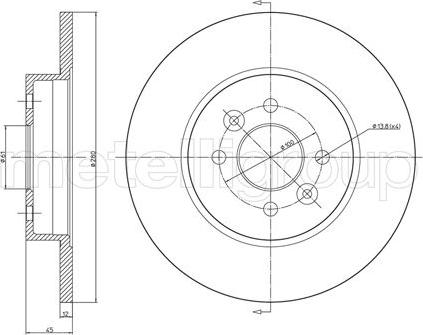 Cifam 800-585C - Brake Disc autospares.lv