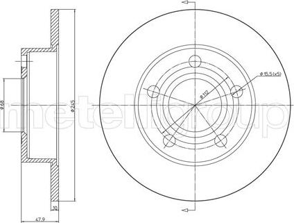 Cifam 800-531C - Brake Disc autospares.lv