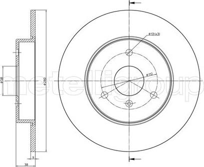 Cifam 800-538C - Brake Disc autospares.lv