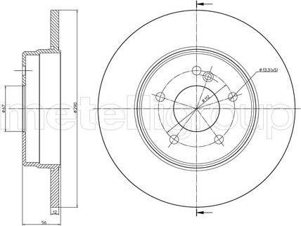 Cifam 800-522C - Brake Disc autospares.lv