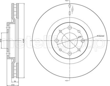 Cifam 800-571C - Brake Disc autospares.lv