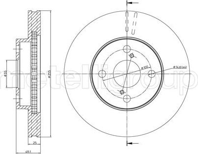 Cifam 800-640C - Brake Disc autospares.lv