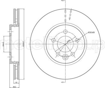 Cifam 800-643 - Brake Disc autospares.lv